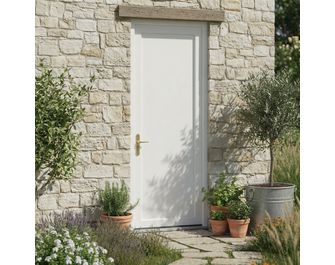 Porte de service PVC Cancale 2 sur-mesure