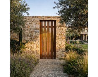 Porte de service avec ferrage Bois