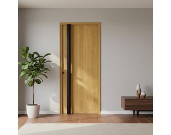 Porte d'entrée Anne-Charlotte chêne vitrée sur-mesure