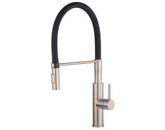 Mitigeur évier douchette LUNDA haut inox avec douchette