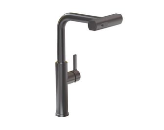 Mitigeur évier douchette LOGAN haut canon de fusil avec douchette