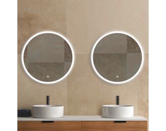 Miroir de salle de bains BISHOP rond D.80 cm à led