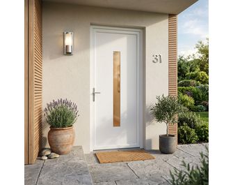 Porte d'entrée* PVC ABLOUX à barillet 215 x 90 cm