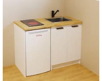 Ensemble kitchenette L.120cm ESSENTIEL blanc