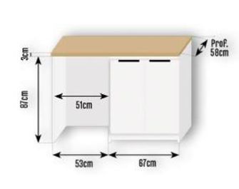 Ensemble kitchenette L.120cm ESSENTIEL blanc