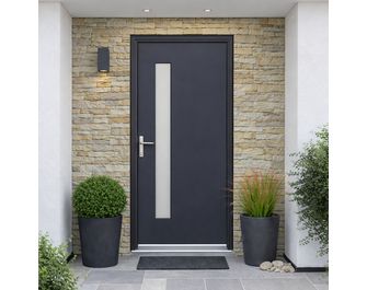 Porte d'entrée  AUDA Aluminium 215 x 90 cm