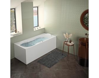 Baignoire droite balnéo acrylique BERTILLE MIXTE