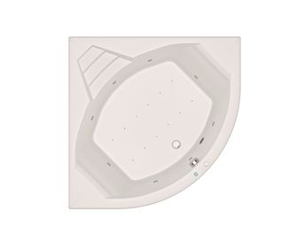 Baignoire d'angle balnéo acrylique BERTILLE MIXTE
