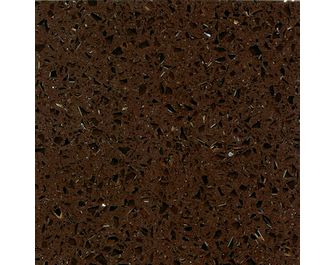 Plan de travail quartz MARRONE STAR sur-mesure Ep.20/40 mm