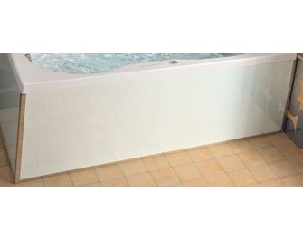 Tablier frontal en verre trempé blanc pour baignoire BERTILLE