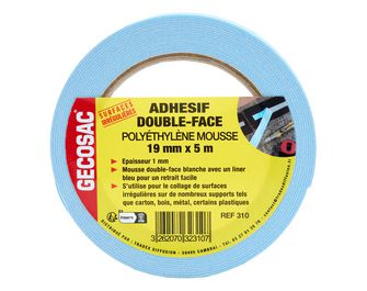 Rouleau Adhesif Double Face 19Mm X 5M