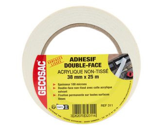 Rouleau Adhesif Db Face Lisse 38Mmx25M
