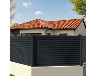 Pack 3 lames persiennes cloture VIANA gris