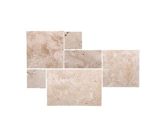 CARRELAGE PIERRE DE TRAVERTIN BEIGE 4 FORMATS ASPECT NATUREL