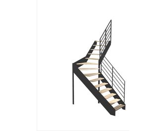 Escalier Estelle quart-tournant intermédiaire rampe Fera