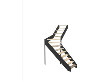 Escalier Estelle quart-tournant intermédiaire sans rampe