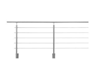 Kit balustrade Inoca tubes pose latérale 2,4M