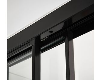 Cloison verrière avec portes coulissantes créative acier en tunnel