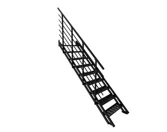 Escalier extérieur NEW YORK 2 droit 8 à 10 marches Métal Caillebotis