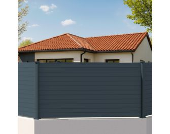 Pack 3 lames fines cloture VIANA gris