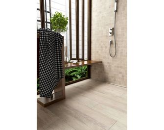 Carrelage sol FOREVER gris aspect bois 16,5x100cm