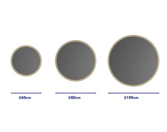 Miroir de salle de bains led L.80 cm DAY 2