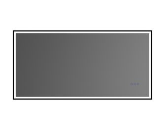 Miroir de salle de bains Métal 2 à led