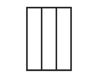 Kit verrière RHEA aluminium 3 vitrages transparents