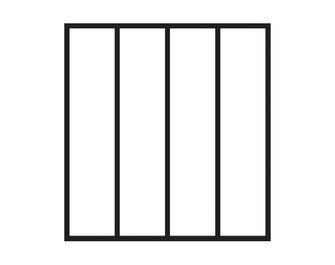 Kit verrière RHEA aluminium 4 vitrages transparents