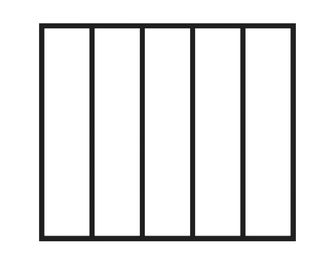 Kit verrière RHEA aluminium 5 vitrages transparents