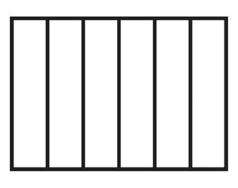 Kit verrière RHEA aluminium 6 vitrages transparents