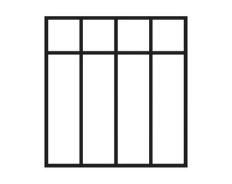 Kit verrière RHEA aluminium 4 vitrages transparents à personnaliser