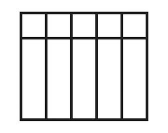 Kit verrière RHEA aluminium 5 vitrages transparents à personnaliser