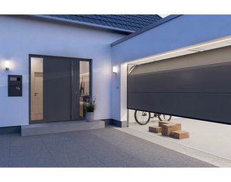 Porte de garage sectionnelle ARISTIDE acier motorisé