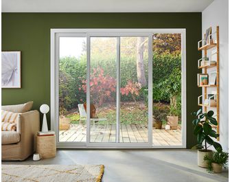 Baie coulissante PVC avec clé