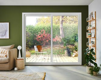 Baie coulissante PVC avec clé