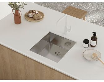 Plan de travail quartz BLANCO ABSOLU sur-mesure Ep.20/40 mm