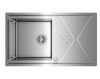 Evier de cuisine à encastrer BROOKLYN en inox satiné