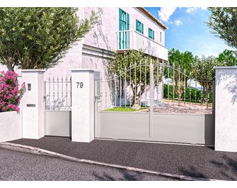 Portail coulissant Dommartin acier semi ajouré