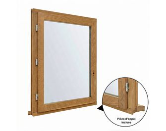 Porte-fenêtre 1 vantail Mitra chêne