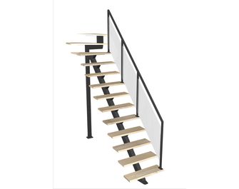 Escalier Elliot quart tournant haut rampe Evence