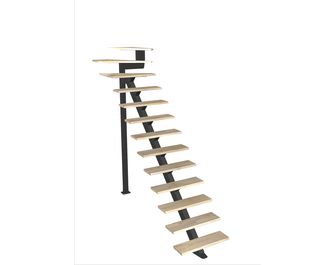 Escalier Elliot quart tournant haut sans rampe