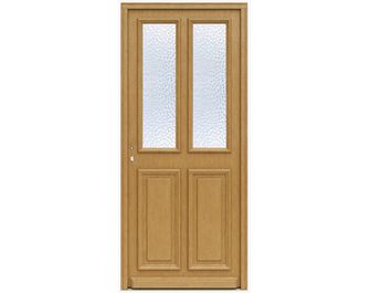 Porte d'entrée Anne-Eva bois exotique