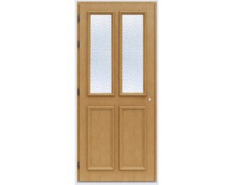 Porte d'entrée Anne-Eva bois exotique