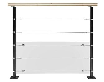 Poteau Cubik plat noir