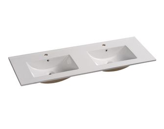 Plan double vasque 140 cm céramique PHILEAS