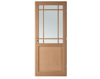 Bloc-porte RON chêne plaqué 9 carreaux - Huisserie 90