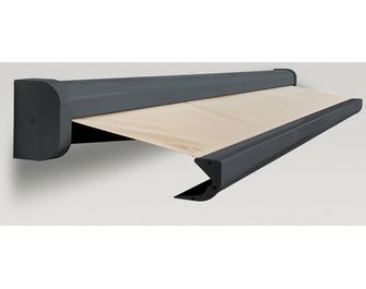 Store banne Gaïa intégral gris avec LED