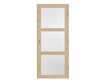 Bloc-porte Sapin ROBIN VITRE 3 carreaux huisserie 72