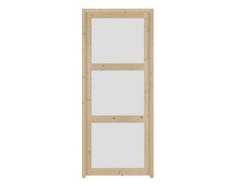 Bloc-porte Sapin ROBIN VITRE 3 carreaux huisserie 72